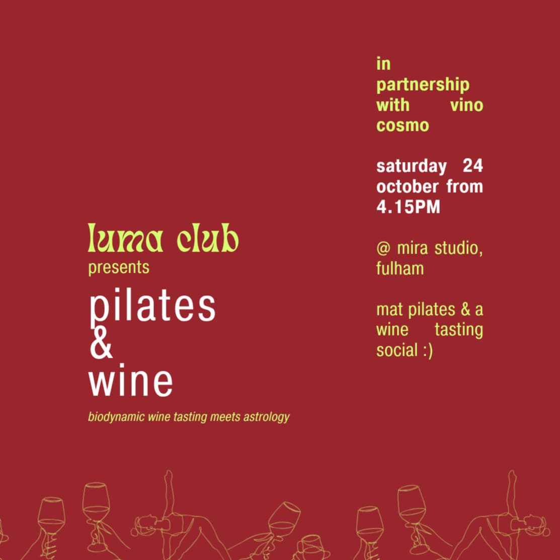Mat Pilates & Biodynamic Wine Tasting