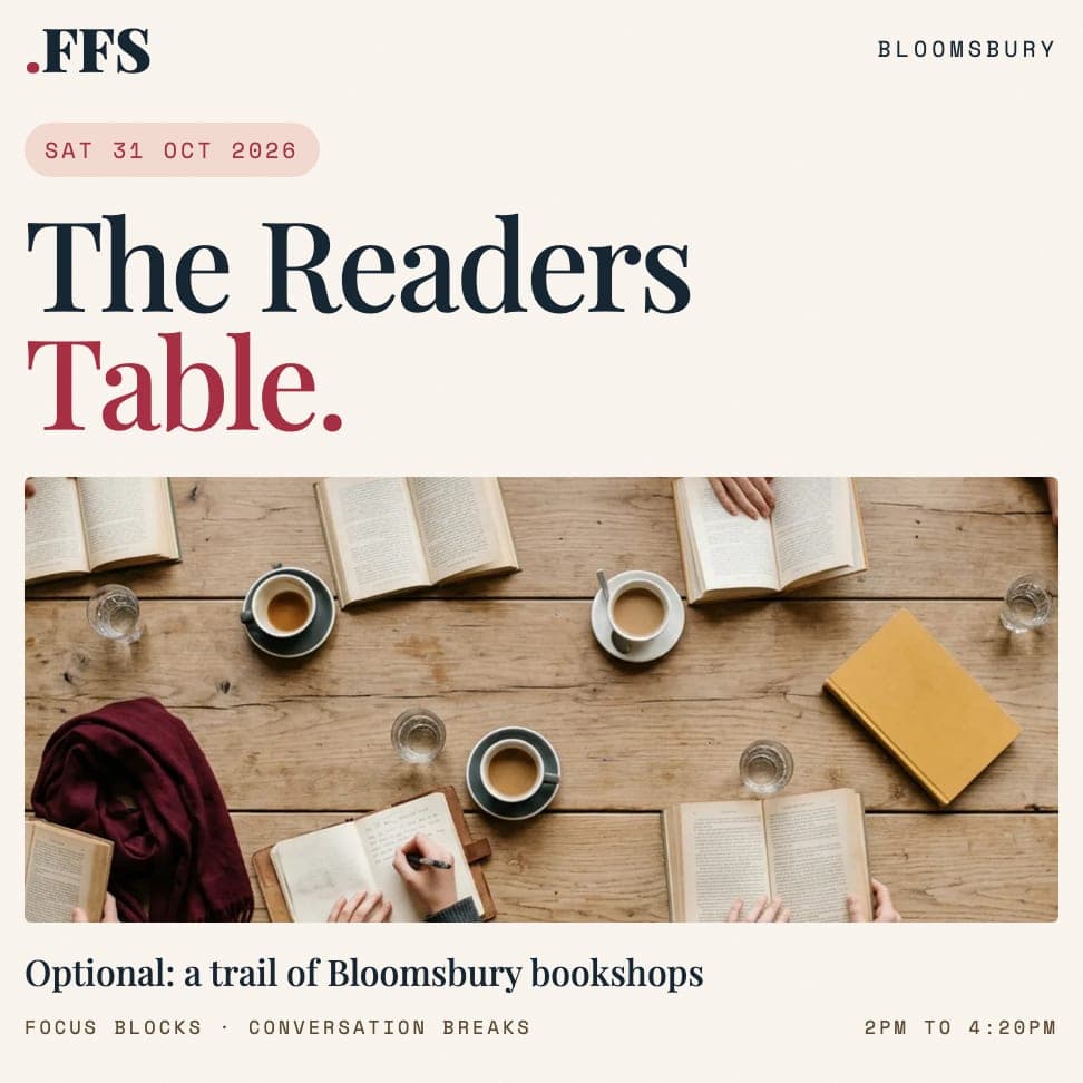 FFS: Readers Table + Bookshop Trail