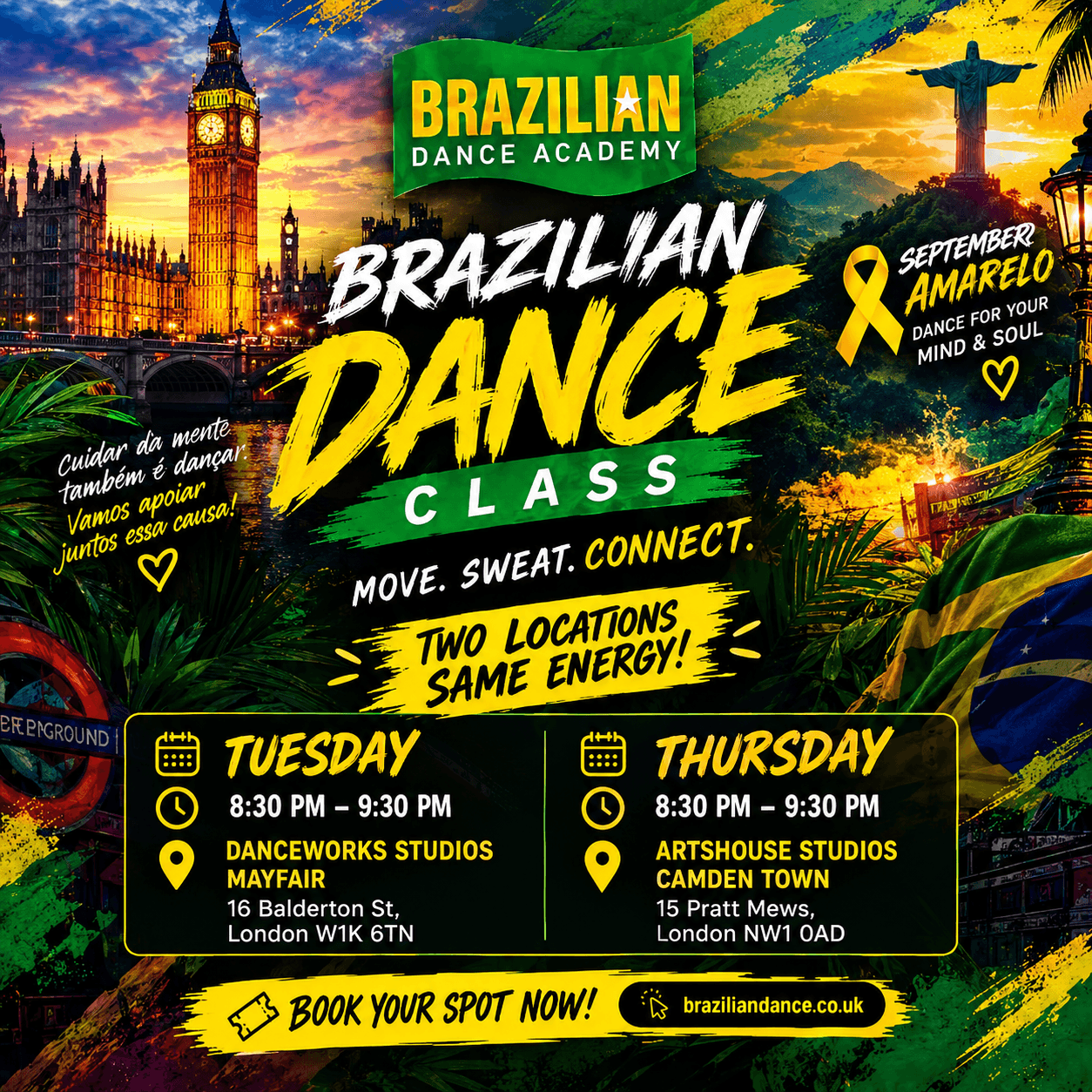 Brazilian Rhythms & FitDance Class in London