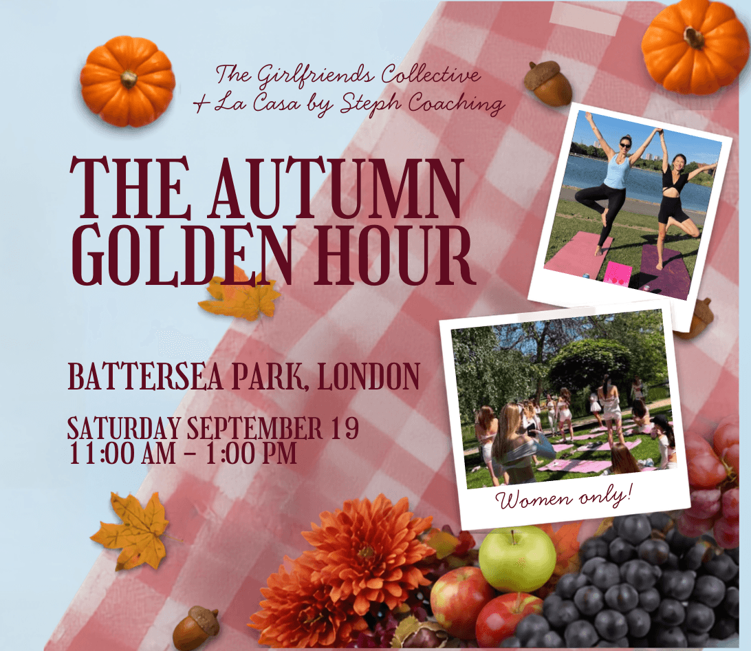 The Autumn Golden Hour 🍂 Saturday Yoga and Life Coaching at Battersea Park, London