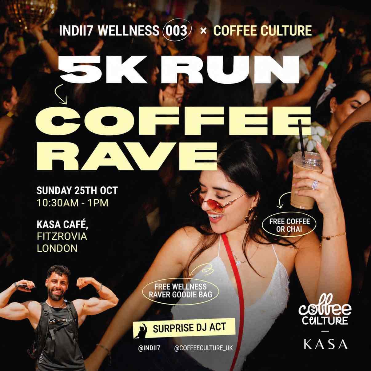 5K RUN TO COFFEE RAVE ππ½πͺ©πΊ